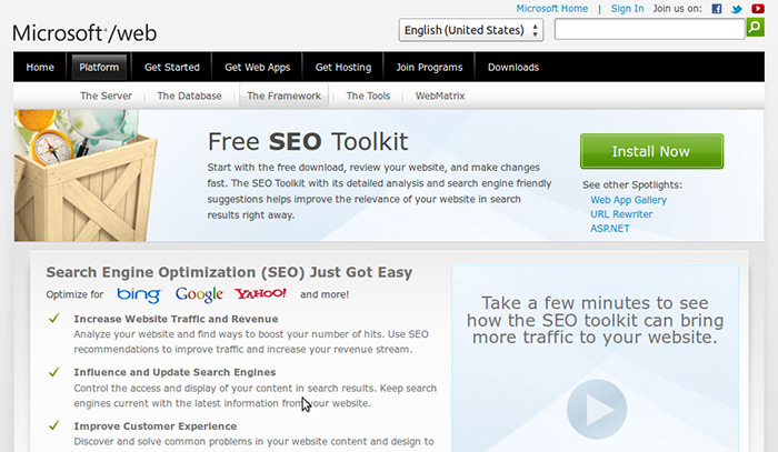 Microsoft-Free-SEO-Toolkit