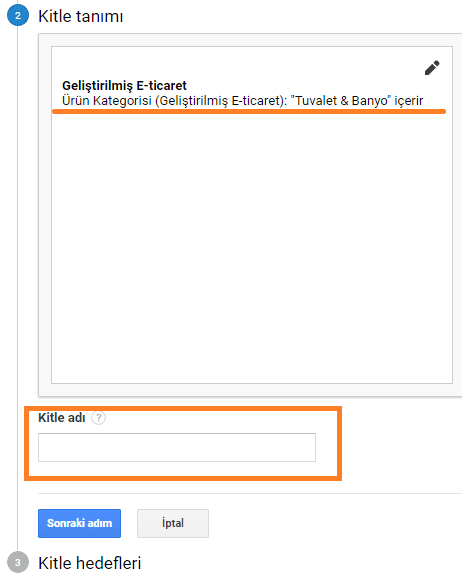 Google Analytics Yeniden Pazarlama (Remarketing) Kitleleri