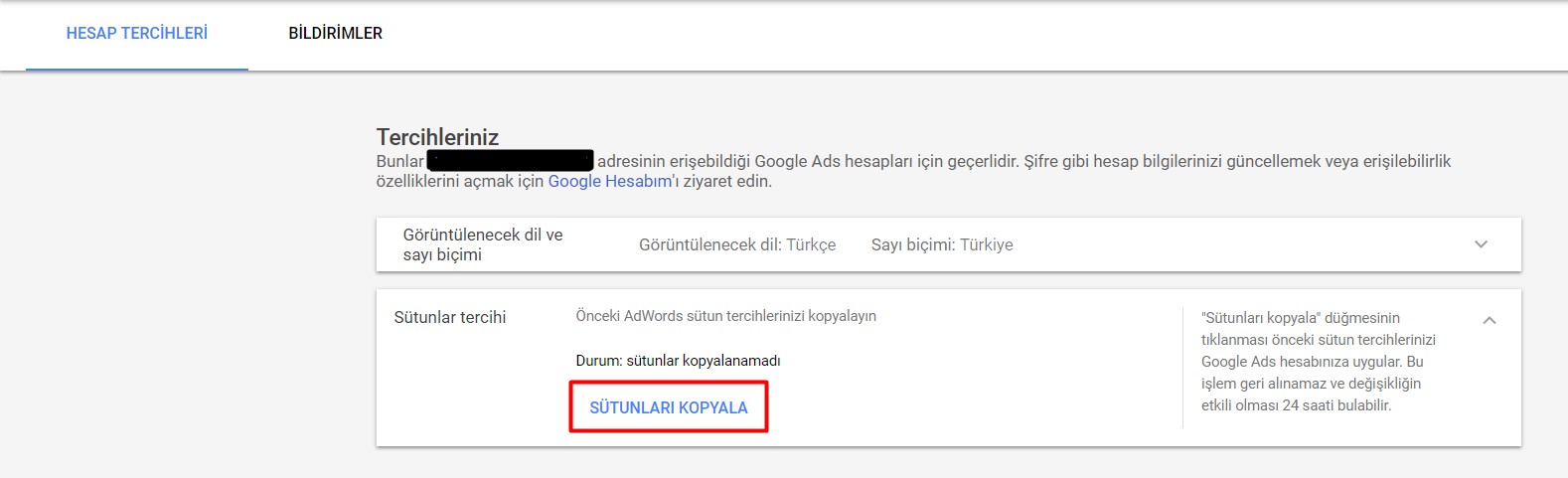 Eski Google AdWords Panelindeki Sütun Tercih Ayarlarını Yeni Google Ads Paneline Nasıl Uygularız?