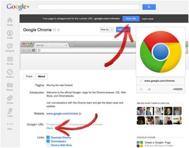 google plus özel url google plus özel url