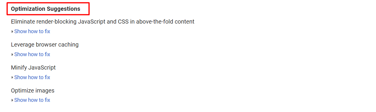 pagespeed insight 4