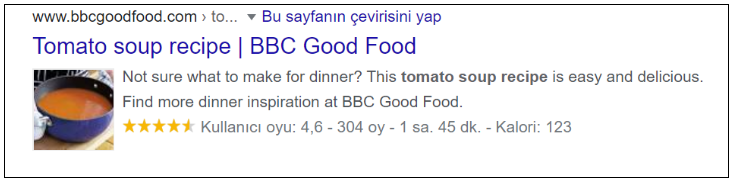 yemek tarifi rich snippets