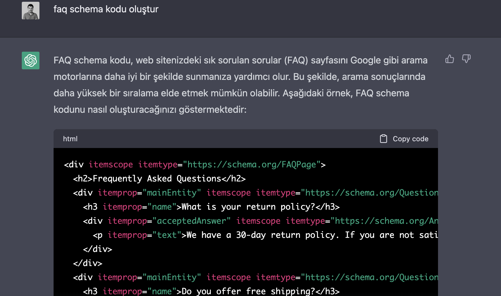 faq-schema chatgpt FAQ schema